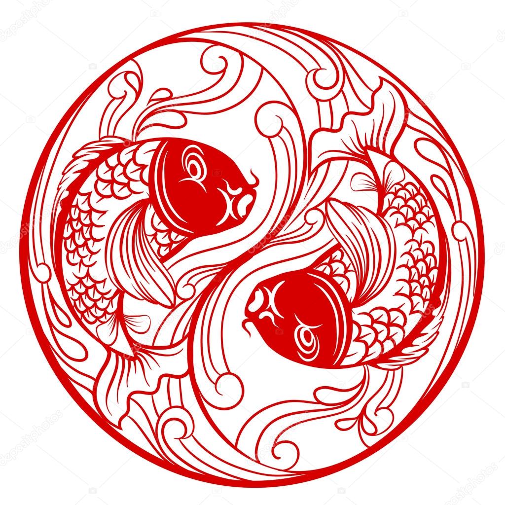 Logo of a chiense pattern on a white background