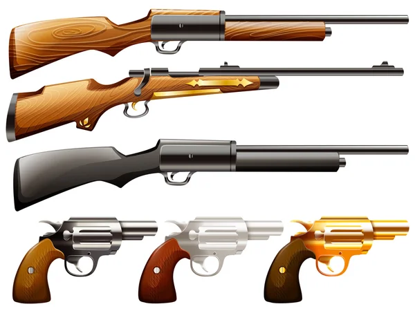 Conjunto de armas — Vector de stock