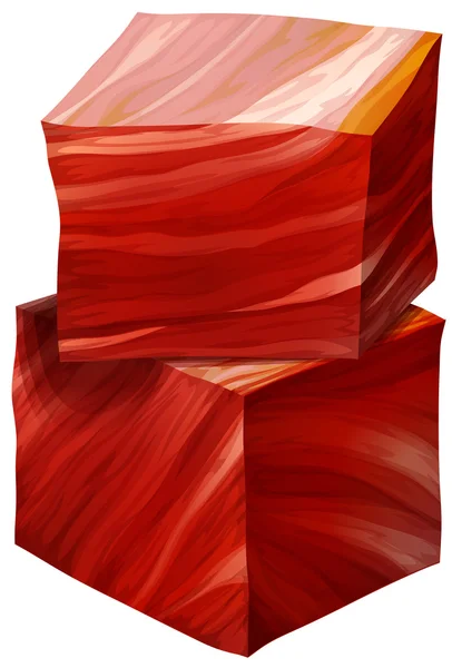 Cubo de carne — Vector de stock