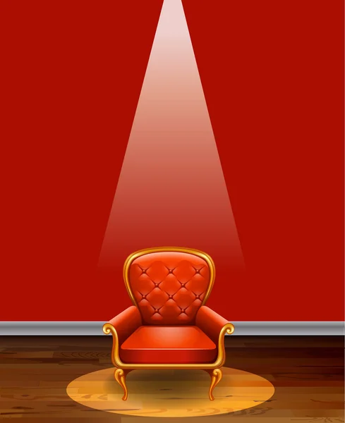 Cadeira vermelha —  Vetores de Stock