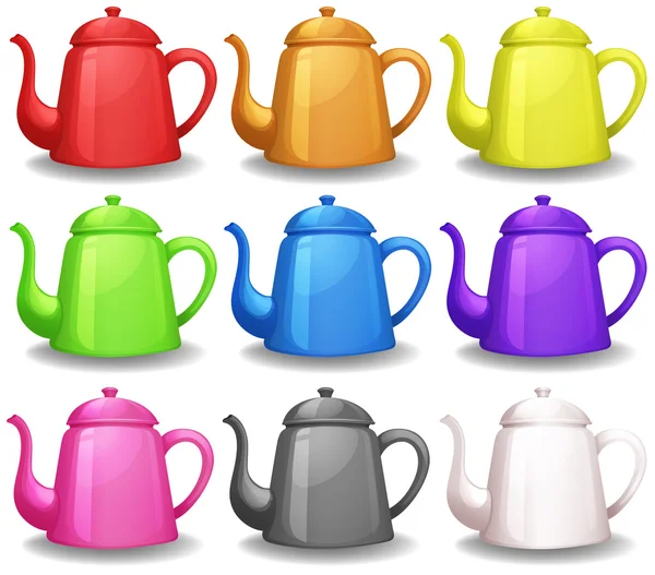 Teapots — Stock Vector