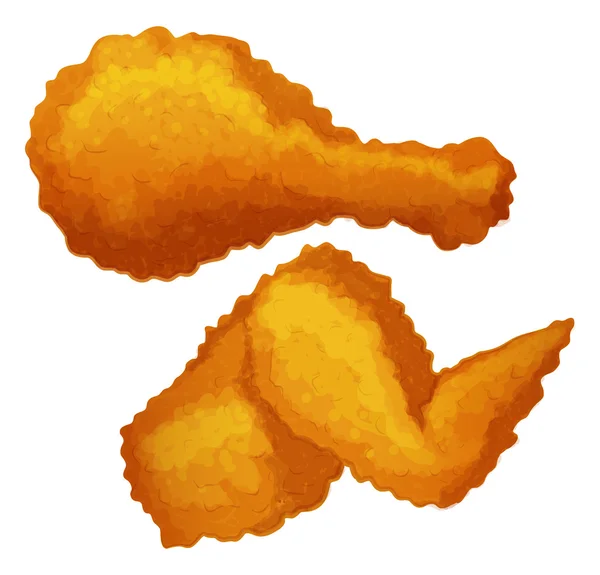Fried chicken — Stock Vector