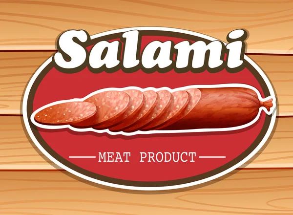 Salame — Vettoriale Stock