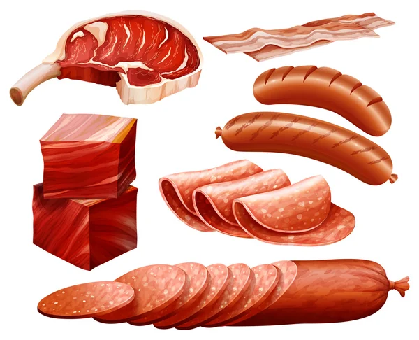 Rindfleisch-Set — Stockvektor