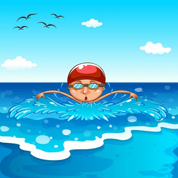 Zwemmen — Stockvector