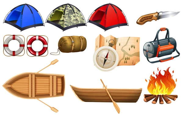 Matériel de camping — Image vectorielle