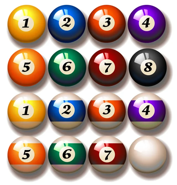 Pool balls — Stock Vector