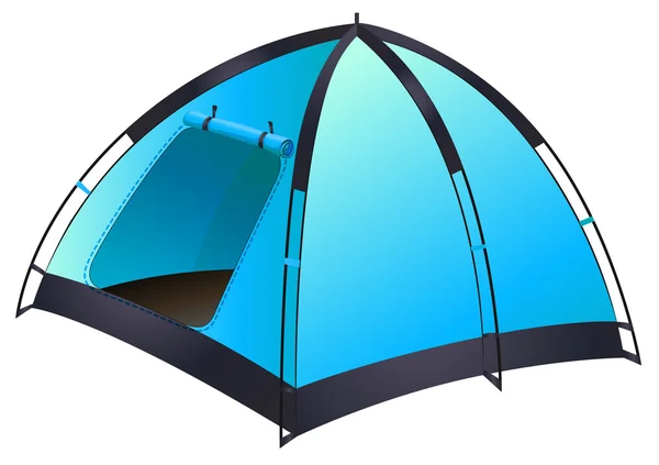 Blauwe tent — Stockvector
