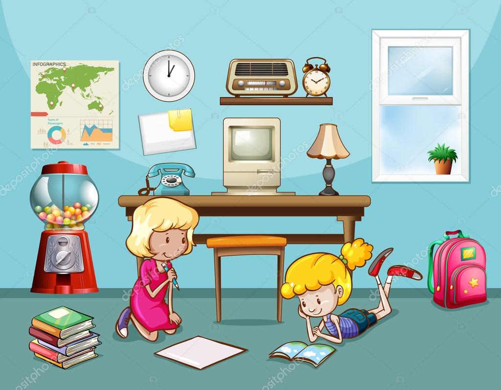 Study room Vector Art Stock Images | Depositphotos Study room Vector Art Stock Images | Depositphotos