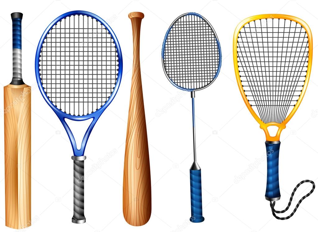 Rackets and bat