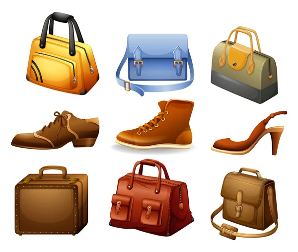 Zapatos y bolsas — Archivo Imágenes Vectoriales