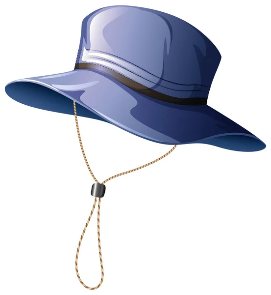 Chapéu azul com corda — Vetor de Stock
