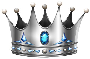 Beyaz gümüş crown