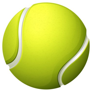 Single light green tennis ball clipart