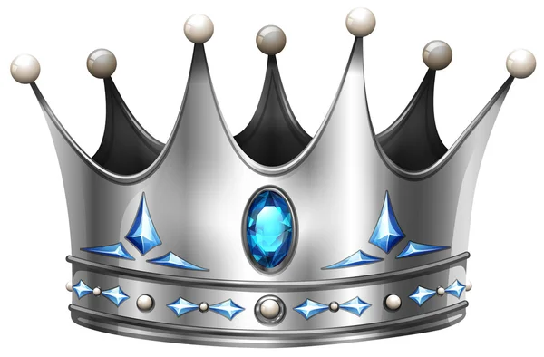 Серебряная корона — стоковый вектор
