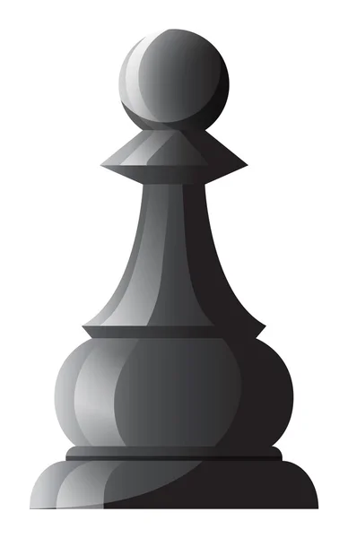 Black chess single pawn — Stock Vector