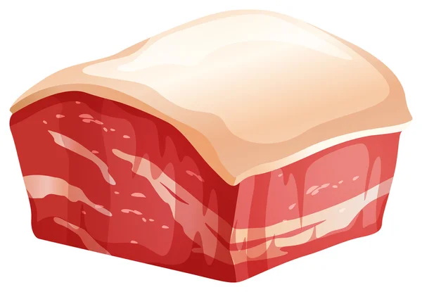 Chunk of pork with skin — Stock Vector