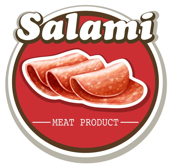 Σαλάμι πινακίδα με κείμενο — Διανυσματικό Αρχείο