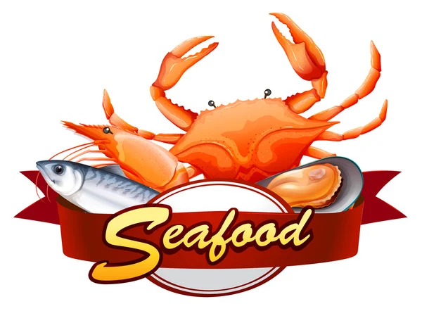 Seafood — Stock Vector