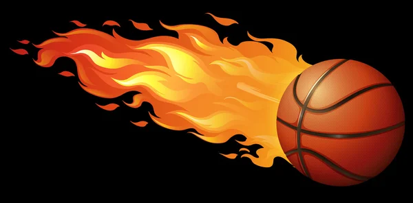 Baloncesto fuego — Vector de stock