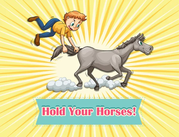 Κρατήστε τα άλογά σας — Διανυσματικό Αρχείο