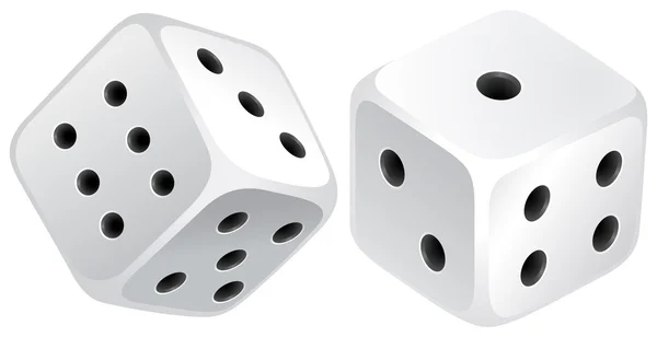 White dices — Stock Vector