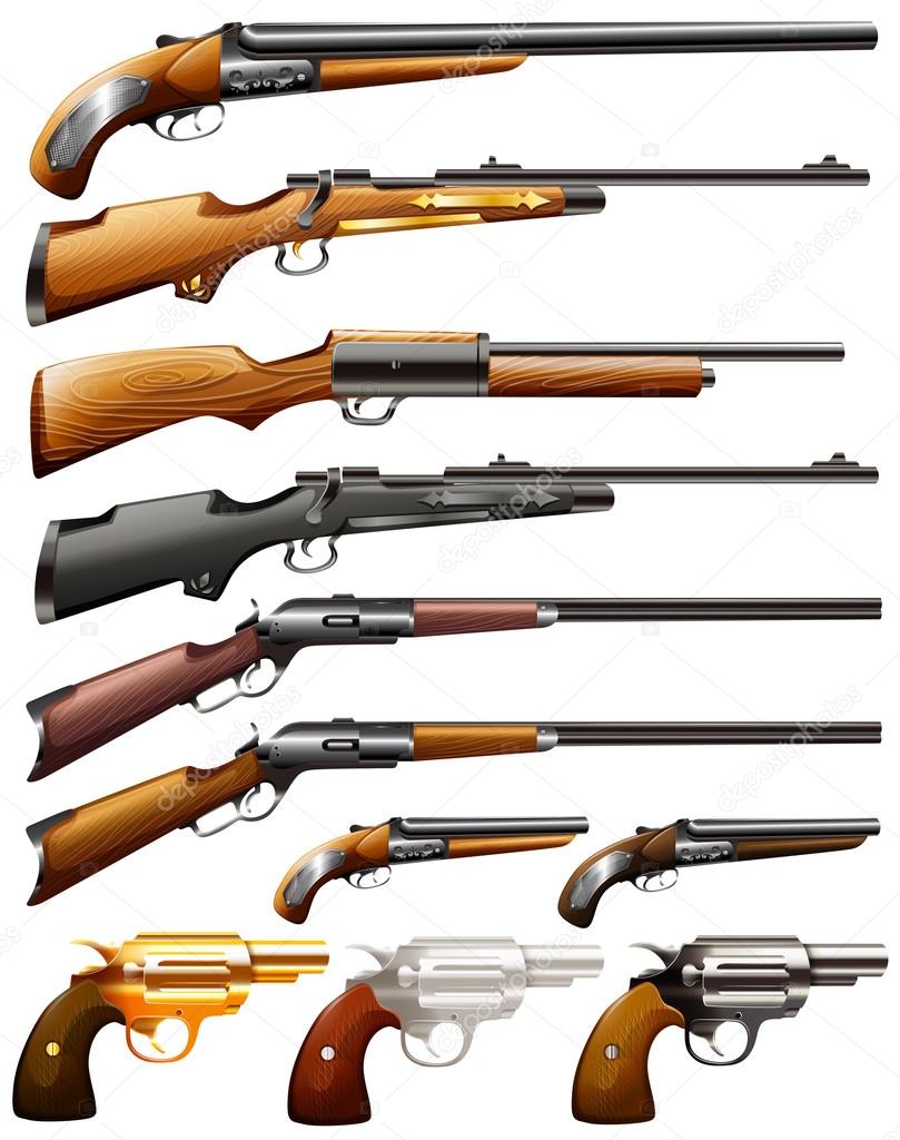 Rifles and pistols