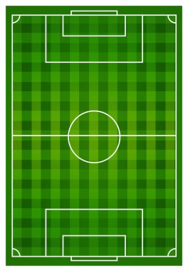 Futbol spor sahası çizgilerle