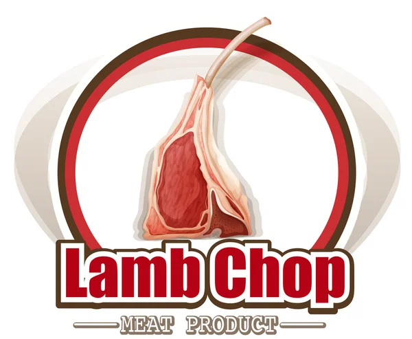 Lamb chop vleesproduct — Stockvector