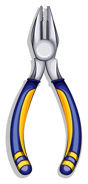 Pliers tool on white — Stock Vector