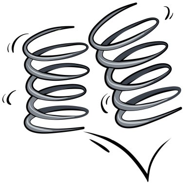 Two springs on white clipart