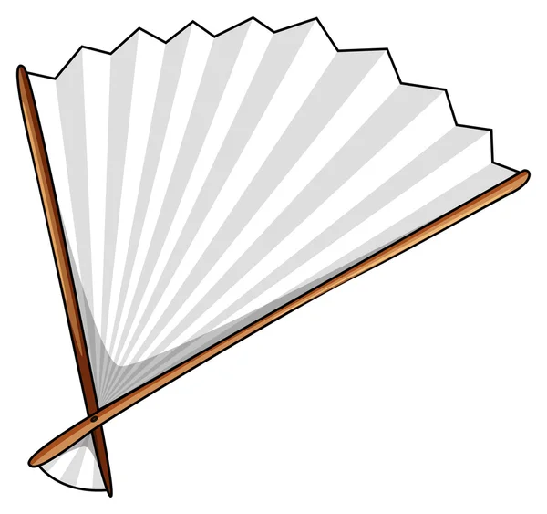 Aziatische fan op wit — Stockvector