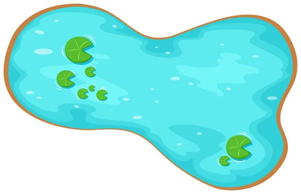 Aerial of a pond — Stock Vector