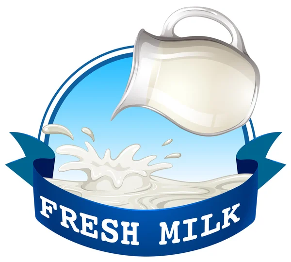 Leche fresca — Vector de stock