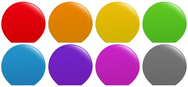 Colorful buttons on white — Stock Vector