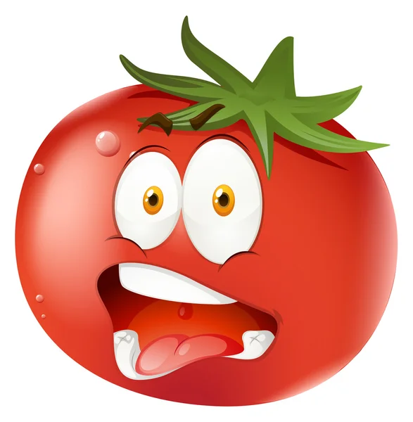 Tomate com expressão facial —  Vetores de Stock