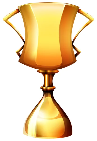 Golden trophy on white — Stock Vector