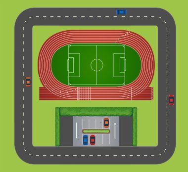 Spor parçanın areial görünümü