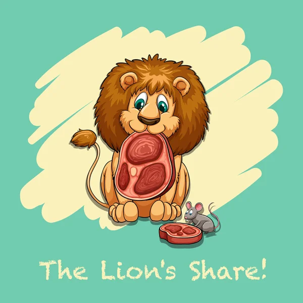 The lion 's share idiom — стоковый вектор