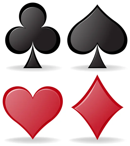Простой дизайн символов покера — стоковый вектор