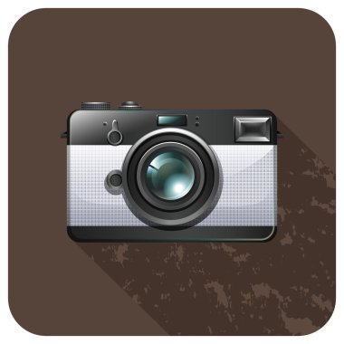 Kutu üzerindeki Retro vintage fotoğraf makinesi