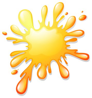 Beyaz üzerine suluboya sarı sıçrama