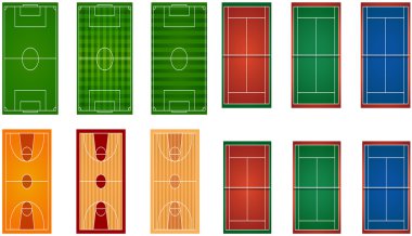 Spor alanları ve mahkemeler