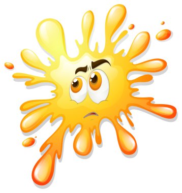 Sarı renk sıçrama ile yüz