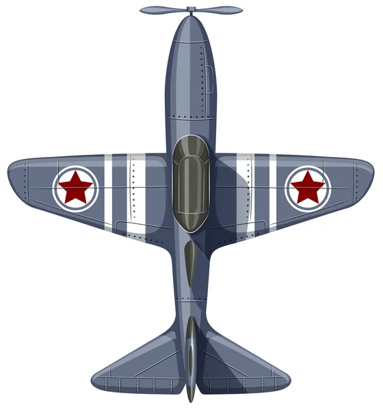 Avion de guerre sur blanc — Image vectorielle