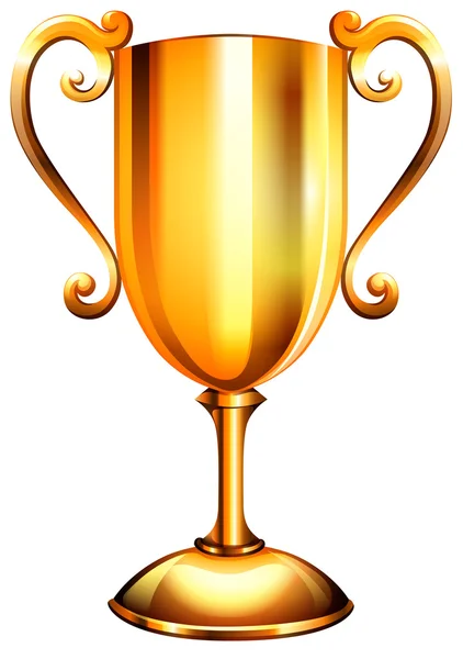 Golden first place trophy — Stock Vector