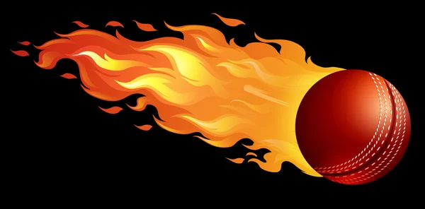Cricket ball on fire