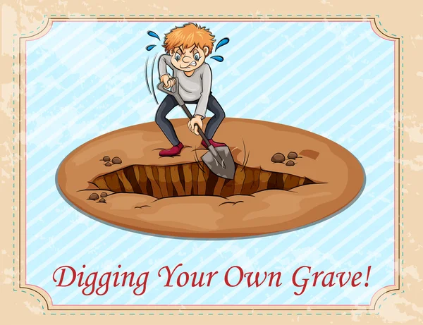 Σκάβει τον τάφο σου — Διανυσματικό Αρχείο