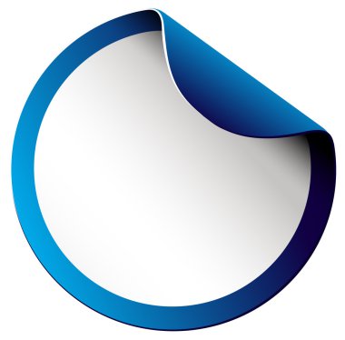 Beyaz boş yuvarlak etikette