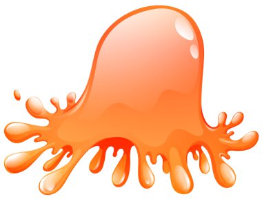 Turuncu renk splash beyaz
